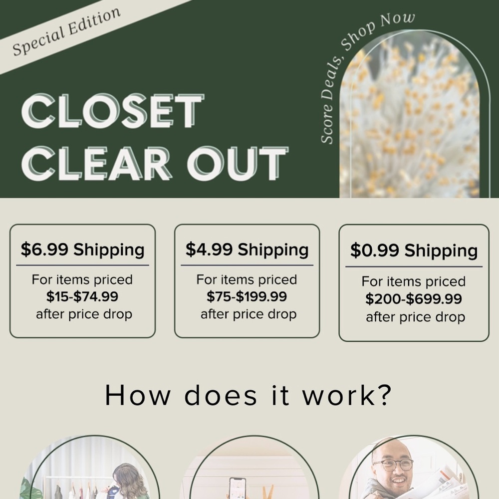 Special Edition Closet Clear Out!  Today Only Shipping Discounts!